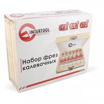 Будкрам купить Набор фрез калевочных, 12 шт. INTERTOOL HT-0077