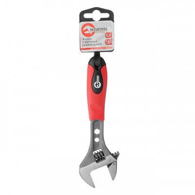 Будкрам купить Ключ разводной 150 мм, двухкомпонентная рукоятка INTERTOOL HT-0195 Ключ разводной 150 мм, двухкомпонентная рукоятка INTERTOOL HT-0195 4