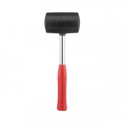 Будкрам купить Киянка резиновая 680 г. 80 мм, черная резина, металлич. ручка INTERTOOL HT-0232