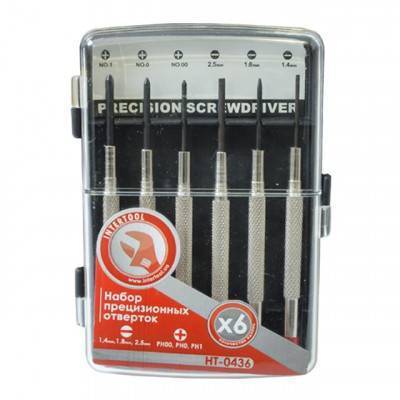 Будкрам купить Набор часовых отверток 6 шт. INTERTOOL HT-0436 Набор часовых отверток 6 шт. INTERTOOL HT-0436 2