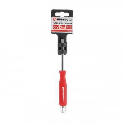 Будкрам купити Отвертка ударная SL5x75 мм, Cr-V INTERTOOL HT-0481 Отвертка ударная SL5x75 мм, Cr-V INTERTOOL HT-0481 4