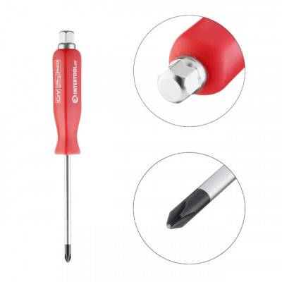 Будкрам купити Отвертка ударная PH2x100 мм, Cr-V INTERTOOL HT-0487 Отвертка ударная PH2x100 мм, Cr-V INTERTOOL HT-0487 2