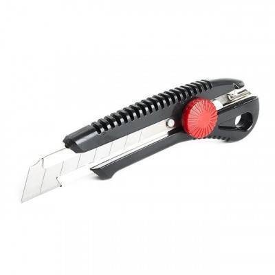 Будкрам купить Нож с металлической направляющей под лезвие 18 мм с винтовым фиксатором INTERTOOL HT-0502 Нож с металлической направляющей под лезвие 18 мм с винтовым фиксатором INTERTOOL HT-0502 4