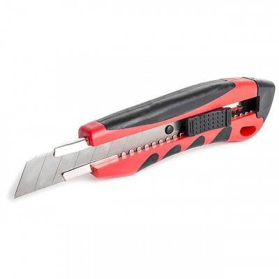 Будкрам купить Нож с отломным лезвием 18 мм, металлическая направляющая, противоскользящий корпус, дробилка INTERTOOL HT-0506 Нож с отломным лезвием 18 мм, металлическая направляющая, противоскользящий корпус, дробилка INTERTOOL HT-0506 2