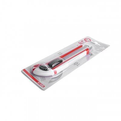 Будкрам купить Нож с 3-мя отломными лезвиями 18 мм, металлическая направляющая, противоскользящий корпус. INTERTOOL HT-0508 Нож с 3-мя отломными лезвиями 18 мм, металлическая направляющая, противоскользящий корпус. INTERTOOL HT-0508 3