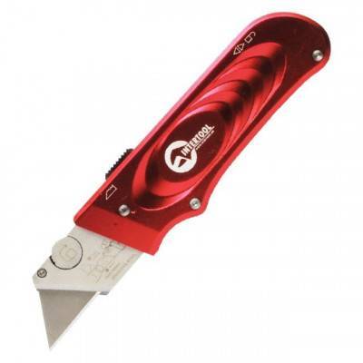 Будкрам купить Нож с выдвижным трапециевидным лезвием, металлический корпус INTERTOOL HT-0515