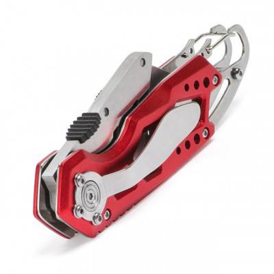 Будкрам купить Нож строительный складной с трапециевидным лезвием, SK5, алюминиевая рукоятка, карабин INTERTOOL HT-0531 Нож строительный складной с трапециевидным лезвием, SK5, алюминиевая рукоятка, карабин INTERTOOL HT-0531 4