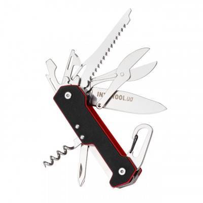 Будкрам купити Ніж складаний 165 мм, 9 елементів. INTERTOOL HT-0597