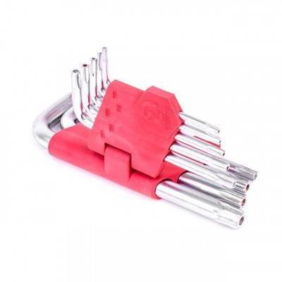 Будкрам купить Набор Г-образных ключей TORX с отверстием 9 шт., Т10-Т50, Cr-V INTERTOOL HT-0604 Набор Г-образных ключей TORX с отверстием 9 шт., Т10-Т50, Cr-V INTERTOOL HT-0604 3