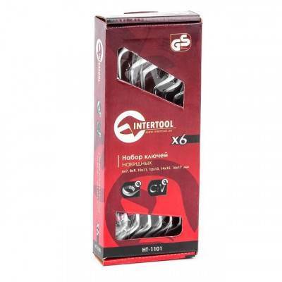 Будкрам купить Набор накидных ключей 6 шт., 6-17 мм Cr-V INTERTOOL HT-1101 Набор накидных ключей 6 шт., 6-17 мм Cr-V INTERTOOL HT-1101 3