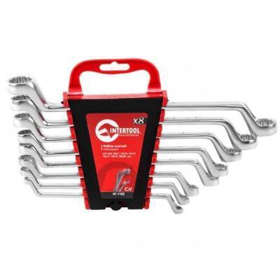 Будкрам купити Набор ключей накидных 8 ед., 6-22 мм Cr-V INTERTOOL HT-1102