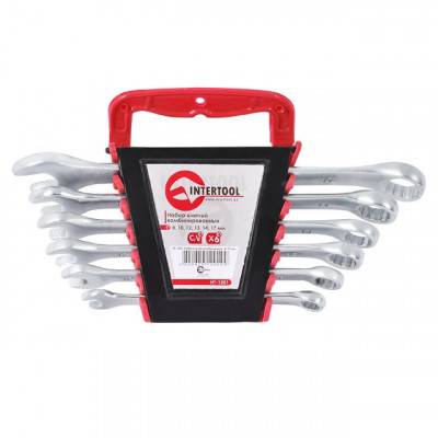 Будкрам купити Набор ключей комбинированных 6 ед., 8-17 мм Cr-V INTERTOOL HT-1201