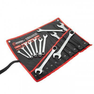 Будкрам купити Набор ключей комбинированных 12ед., 8-30мм Cr-V INTERTOOL HT-1251 Набор ключей комбинированных 12ед., 8-30мм Cr-V INTERTOOL HT-1251 3