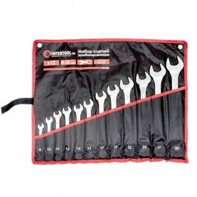 Будкрам купити Набор ключей комбинированных 12ед., 8-30мм Cr-V INTERTOOL HT-1251