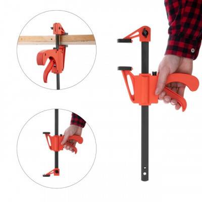 Будкрам купить Струбцина автомат 200x60 мм INTERTOOL HT-6022 Струбцина автомат 200x60 мм INTERTOOL HT-6022 3