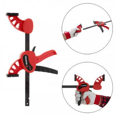 Будкрам купити Струбцина автомат 150*60мм, усилие зажима до 70 кг INTERTOOL HT-6115 Струбцина автомат 150*60мм, усилие зажима до 70 кг INTERTOOL HT-6115 3