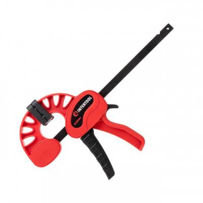 Будкрам купить Струбцина автомат 150*60мм, усилие зажима до 70 кг INTERTOOL HT-6115