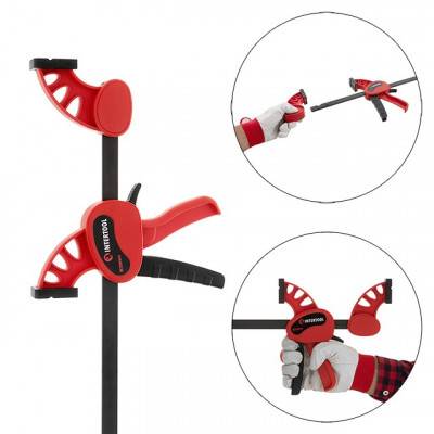 Будкрам купити Струбцина автомат 300*60мм, усилие зажима до 70 кг INTERTOOL HT-6130 Струбцина автомат 300*60мм, усилие зажима до 70 кг INTERTOOL HT-6130 2