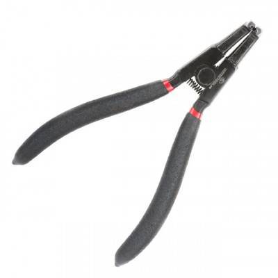 Будкрам купити Щипцы для снятия и установки стопорных колец 180 мм, изогнутые на разжим, 40CrV, фосфатированные. INTERTOOL HT-7019