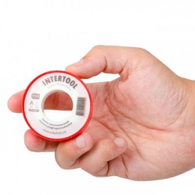 Будкрам купить Лента тефлоновая, фум (политетрафторэтиленовая) 15 м*0.1 мм*12 мм, 0.2 г/см³ INTERTOOL IT-0001 Лента тефлоновая, фум (политетрафторэтиленовая) 15 м*0.1 мм*12 мм, 0.2 г/см³ INTERTOOL IT-0001 3