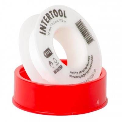 Будкрам купить Лента тефлоновая, фум (политетрафторэтиленовая) 15 м*0.1 мм*12 мм, 0.2 г/см³ INTERTOOL IT-0001 Лента тефлоновая, фум (политетрафторэтиленовая) 15 м*0.1 мм*12 мм, 0.2 г/см³ INTERTOOL IT-0001 4