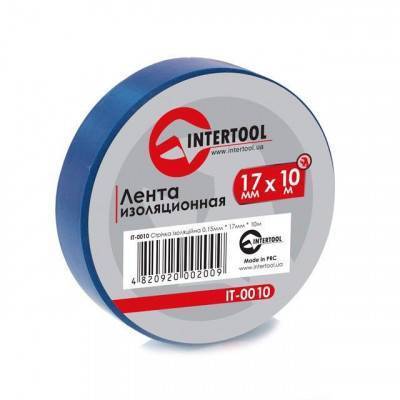 Будкрам купить Лента изоляционная 0,15 мм x 17 мм x 10 м синяя INTERTOOL IT-0010