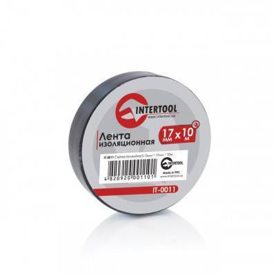Будкрам купить Лента изоляционная 0,15 мм x 17 мм x 10 м черная INTERTOOL IT-0011