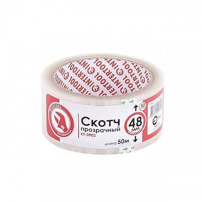 Будкрам купить Скотч прозрачный 48мм*50м*52мкм INTERTOOL KT-0902