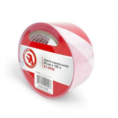 Будкрам купить Лента сигнальная 50 мм*100 м INTERTOOL KT-0942