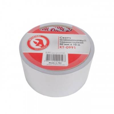 Будкрам купить Скотч алюминиевый термостойкий 50 мм*10 м INTERTOOL KT-0991 Скотч алюминиевый термостойкий 50 мм*10 м INTERTOOL KT-0991 2