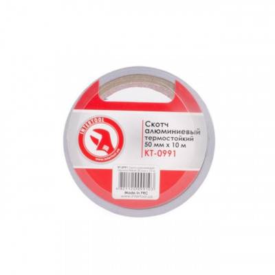 Будкрам купить Скотч алюминиевый термостойкий 50 мм*10 м INTERTOOL KT-0991