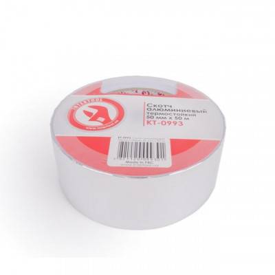 Будкрам купить Скотч алюминиевый термостойкий 50 мм*50 м INTERTOOL KT-0993 Скотч алюминиевый термостойкий 50 мм*50 м INTERTOOL KT-0993 2