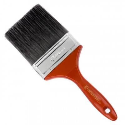 Будкрам купити Кисть флейцевая с искусственным ворсом 4” INTERTOOL KT-1502