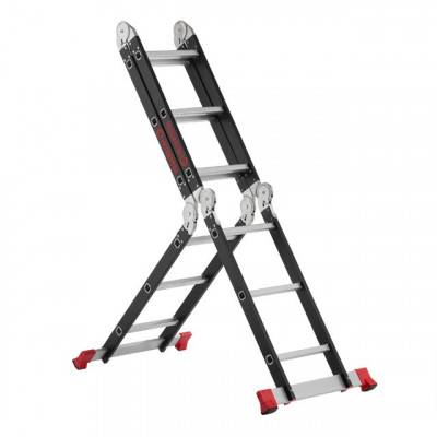 Будкрам купити Лестница мультифункциональная трансформер 4х3ступени, стальной профиль, 3380мм, 150 кг INTERTOOL LT-0023 Лестница мультифункциональная трансформер 4х3ступени, стальной профиль, 3380мм, 150 кг INTERTOOL LT-0023 2