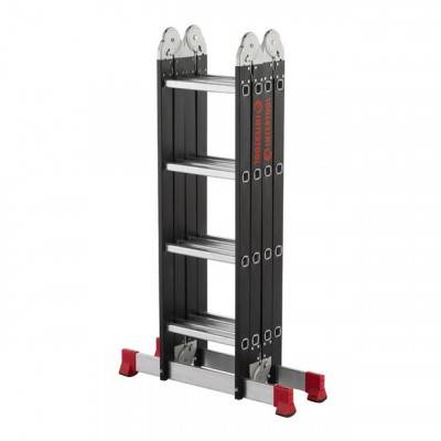 Будкрам купити Лестница мультифункциональная трансформер 4х4ступени, стальной профиль, 4450мм, 150 кг INTERTOOL LT-0024 Лестница мультифункциональная трансформер 4х4ступени, стальной профиль, 4450мм, 150 кг INTERTOOL LT-0024 9