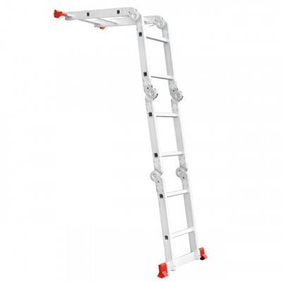 Будкрам купить Лестница алюминиевая мультифункциональная трансформер 4*2 ступ. 2.38м INTERTOOL LT-0028 Лестница алюминиевая мультифункциональная трансформер 4*2 ступ. 2.38м INTERTOOL LT-0028 3