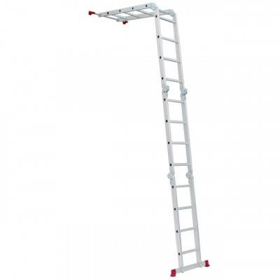 Будкрам купить Лестница алюминиевая мультифункциональная трансформер 4x4 ступ. 4,62 м INTERTOOL LT-0029 Лестница алюминиевая мультифункциональная трансформер 4x4 ступ. 4,62 м INTERTOOL LT-0029 9