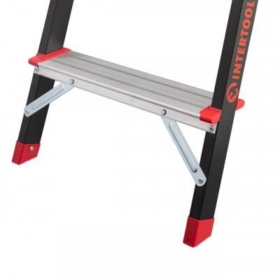 Будкрам купить Стремянка 6 ступеней, лоток для инвентаря, стальной профиль, высота верхней ступени 1280мм, 481х1138х1787мм, 150кг INTERTOOL LT-0056 Стремянка 6 ступеней, лоток для инвентаря, стальной профиль, высота верхней ступени 1280мм, 481х1138х1787мм, 150кг INTERTOOL LT-0056 8