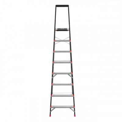 Будкрам купить Стремянка 8 ступеней, лоток для инвентаря, стальной профиль, высота верхней ступени 1720 мм, 527х1437х2221мм, 150кг INTERTOOL LT-0058 Стремянка 8 ступеней, лоток для инвентаря, стальной профиль, высота верхней ступени 1720 мм, 527х1437х2221мм, 150кг INTERTOOL LT-0058 3
