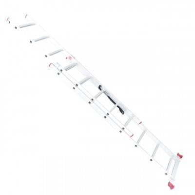 Будкрам купити Лестница алюминиевая 2-х секционная универсальная раскладная 2x8 ступ. 3,69 м INTERTOOL LT-0208 Лестница алюминиевая 2-х секционная универсальная раскладная 2x8 ступ. 3,69 м INTERTOOL LT-0208 3