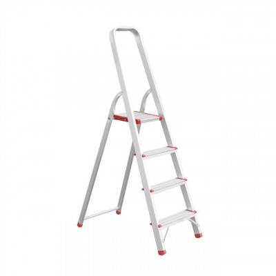 Будкрам купить Стремянка алюминиевая 4 ступени, высота до платформы 850 мм INTERTOOL LT-1004