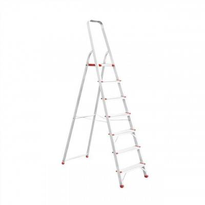 Будкрам купить Стремянка алюминиевая 7 ступеней, высота до платформы 1500 мм INTERTOOL LT-1007
