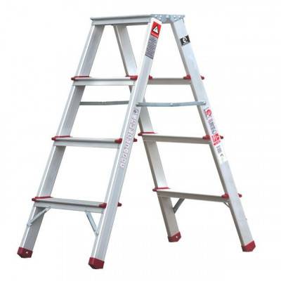Будкрам купить Стремянка алюминиевая двусторонняя 4 ступени, высота 880мм INTERTOOL LT-1104