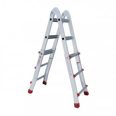 Будкрам купити Лестница алюминиевая универсальная раскладная телескопическая 4x3 ступ., 3,10 м INTERTOOL LT-2043