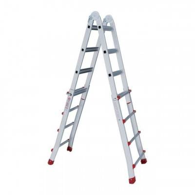 Будкрам купити Лестница алюминиевая универсальная раскладная телескопическая 4*4 ступ INTERTOOL LT-2044