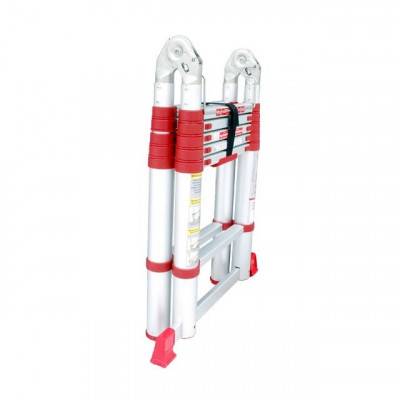 Будкрам купити Лестница алюминиевая телескопическая раскладная универсальная 12 ступ., 3,85 м INTERTOOL LT-3039