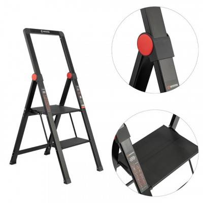 Будкрам купить Стремянка алюминиевая "Black Slim", 2 ступени, высота верхней ступени 456мм, 150 кг, STORM INTERTOOL LT-5002 Стремянка алюминиевая "Black Slim", 2 ступени, высота верхней ступени 456мм, 150 кг, STORM INTERTOOL LT-5002 7