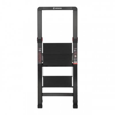 Будкрам купить Стремянка алюминиевая "Black Slim", 2 ступени, высота верхней ступени 456мм, 150 кг, STORM INTERTOOL LT-5002 Стремянка алюминиевая "Black Slim", 2 ступени, высота верхней ступени 456мм, 150 кг, STORM INTERTOOL LT-5002 10
