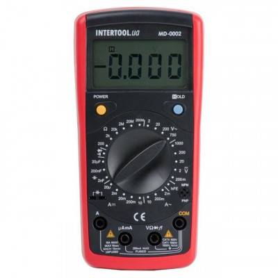 Будкрам купити Мультиметр цифровой CAT III-600В/CAT II-1000В INTERTOOL MD-0002