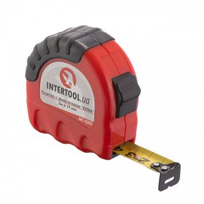 Будкрам купити Рулетка с металлическим полотном 5 м x 19 мм "EXTRA" INTERTOOL MT-0205 Рулетка с металлическим полотном 5 м x 19 мм "EXTRA" INTERTOOL MT-0205 1_small
